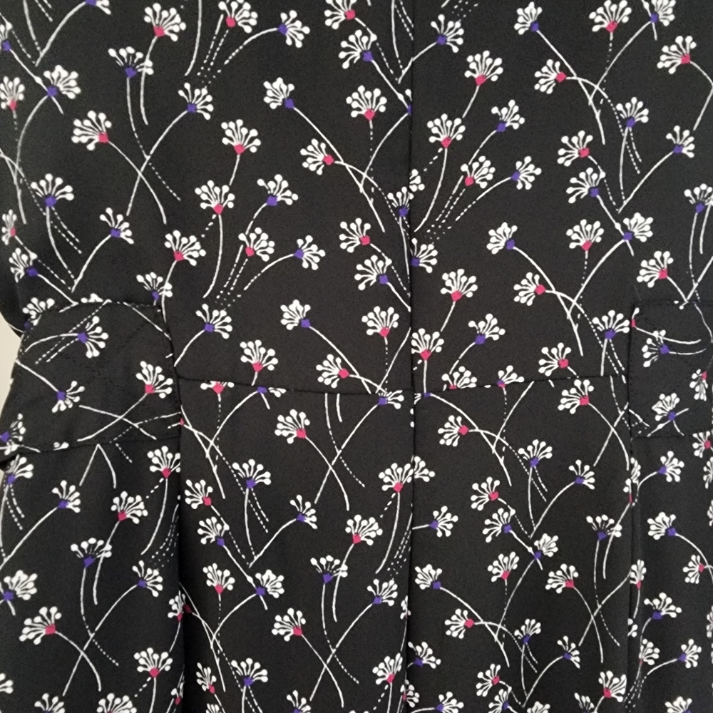 Maison Jules v-neck black dandelion spark floral crop wide leg pant jump… - Picture 8 of 14